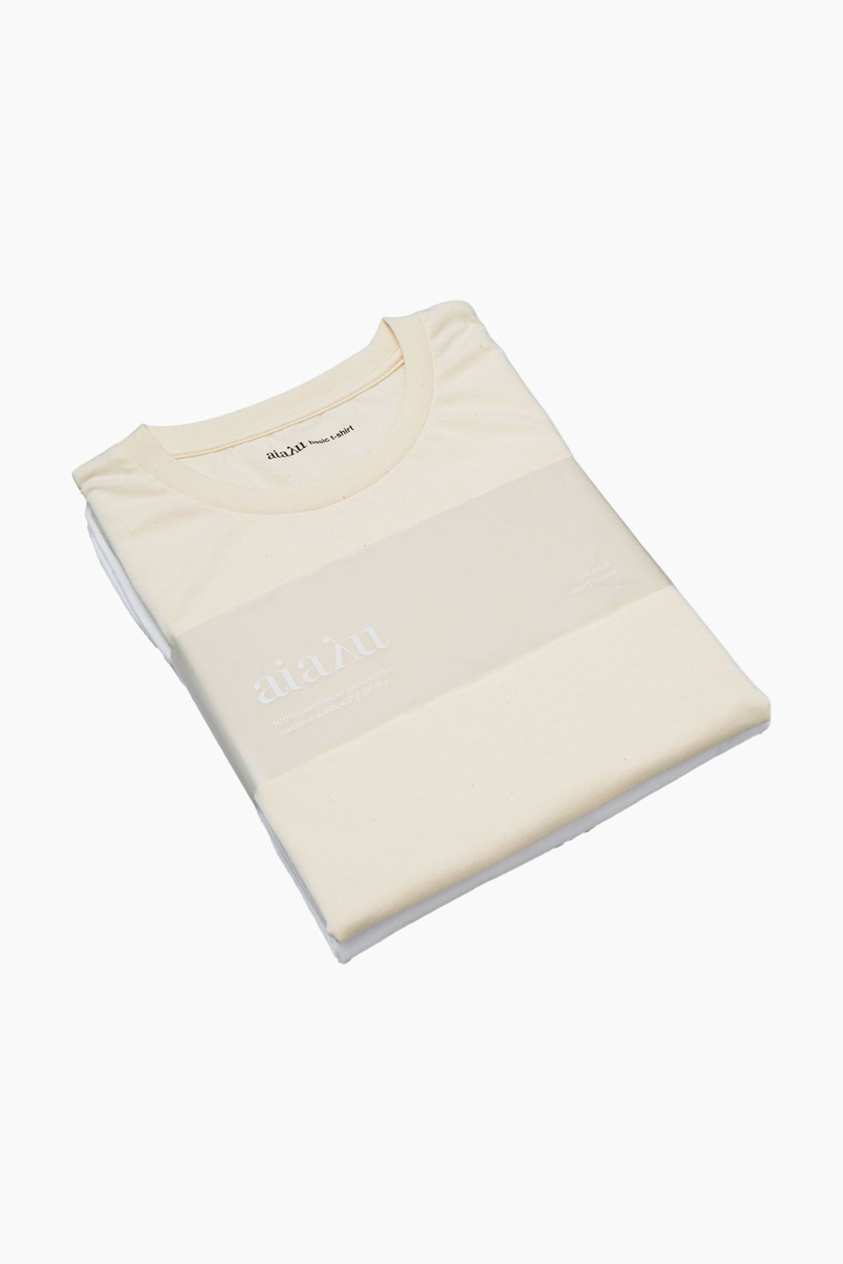 Short Sleeve Two Pack - White & Undyed - Aiayu - Creme L