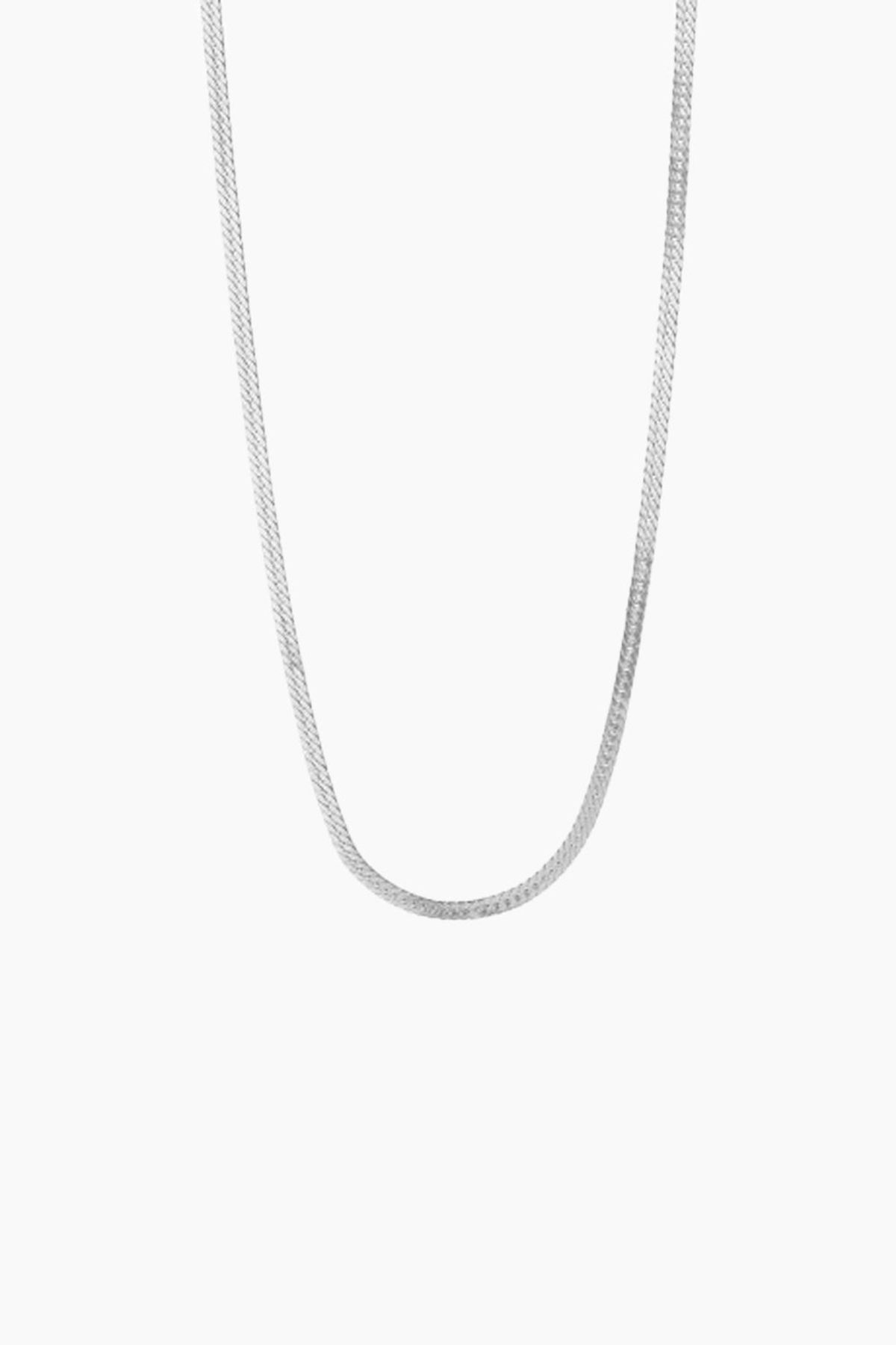 Short Snake Necklace - Silver - Stine A - Sølv One Size