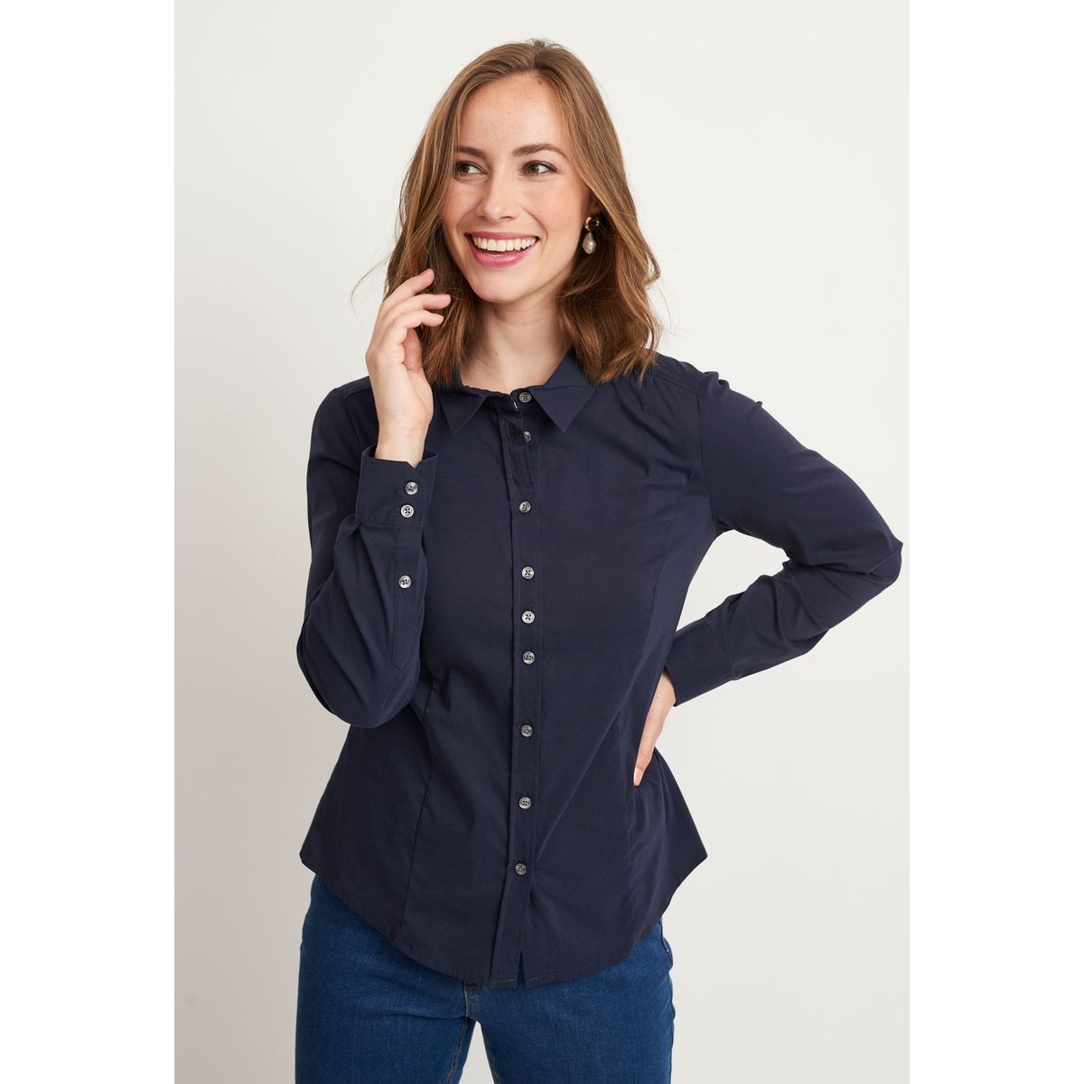 Shshirley - Navy Blue - Skjorte - 34