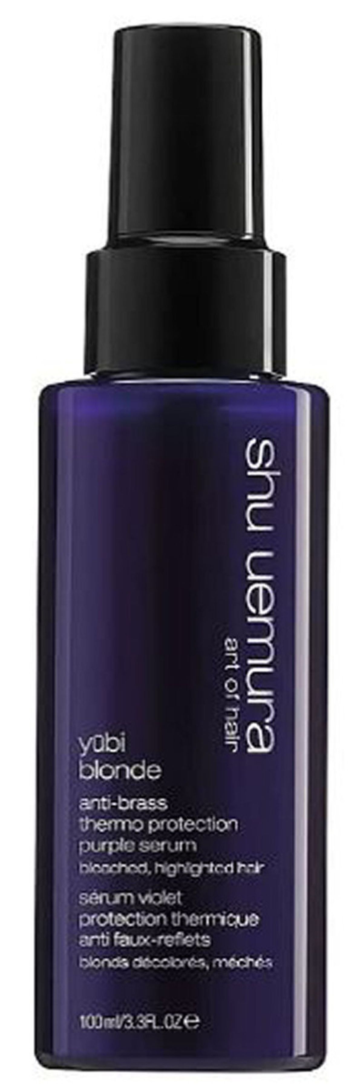 Shu uemura art of hair yübi blonde anti-brass heat protection purple serum 100ml