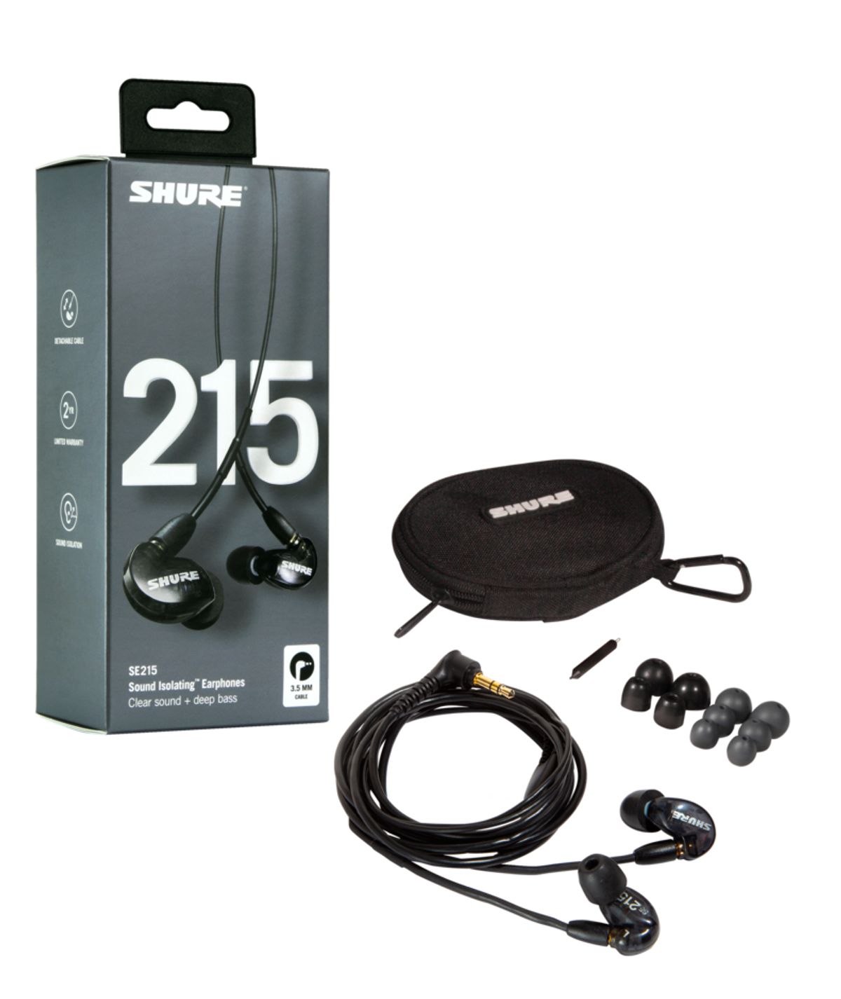 Shure SE215-K In-ear Hovedtelefon - Sort