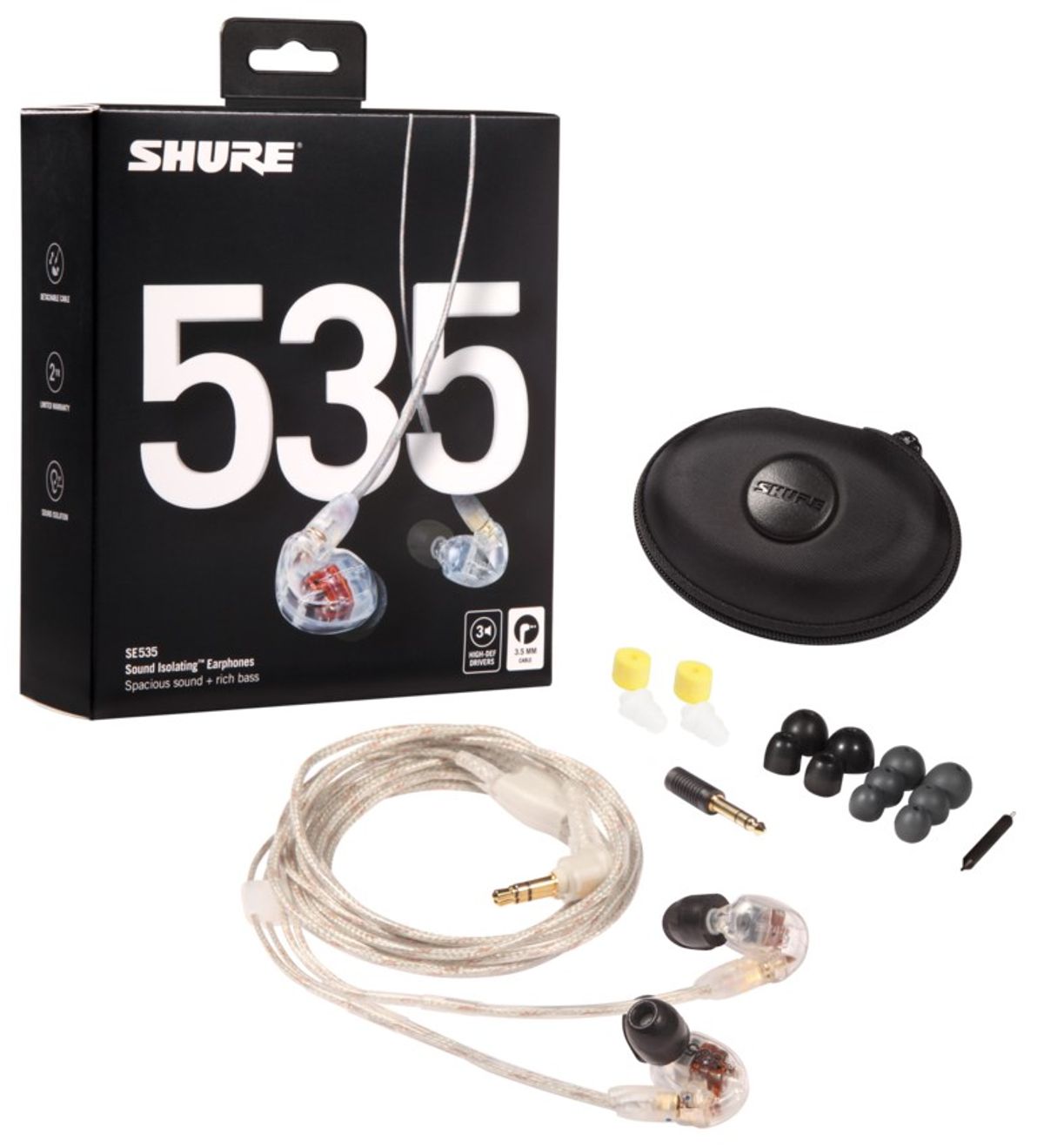 Shure SE535-CL In-Ear hovedtelefoner - Clear