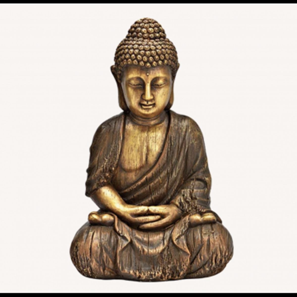 Siddende Buddha i guld 46cm - Buddha statuer generelt - GodKarmaShop