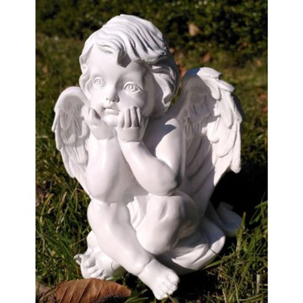 Siddende engel 17,5 cm - Engle statuer - GodKarmaShop