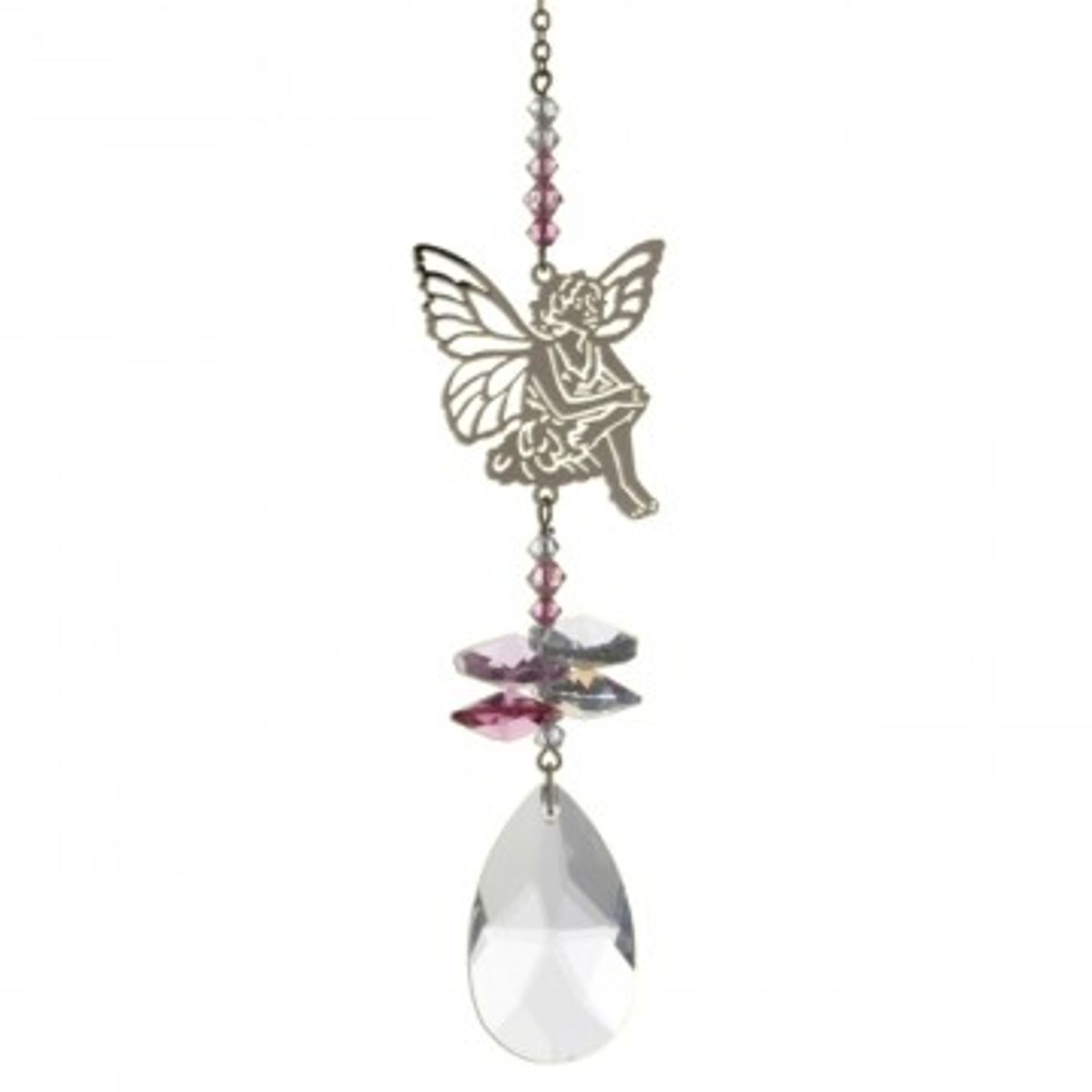 Siddende Fe - Pink Small - Swarovski krystaller small - GodKarmaShop