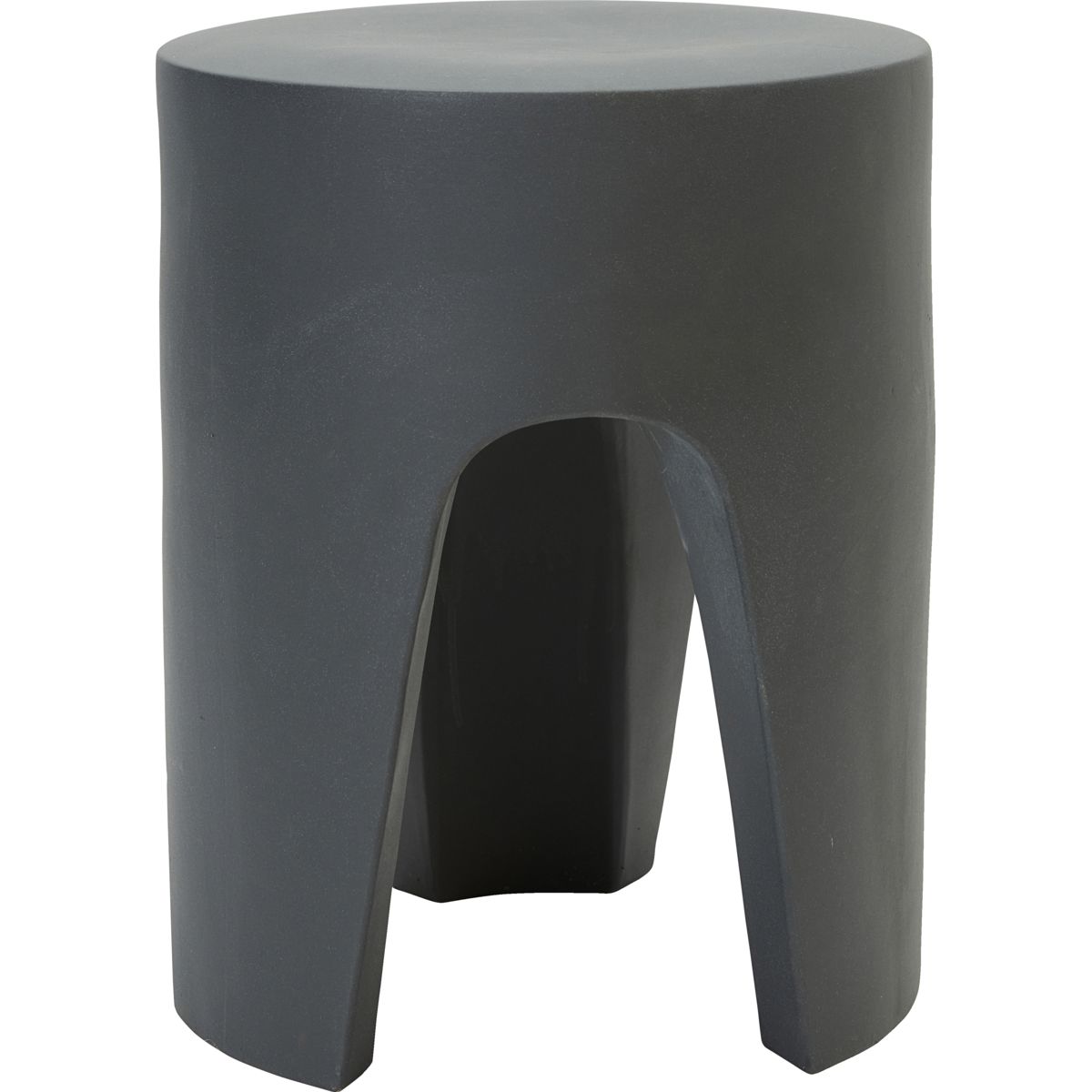 Side table, BNBesshoei, Coal - Coal / Earthenware / h: 45 cm, dia: 35 cm