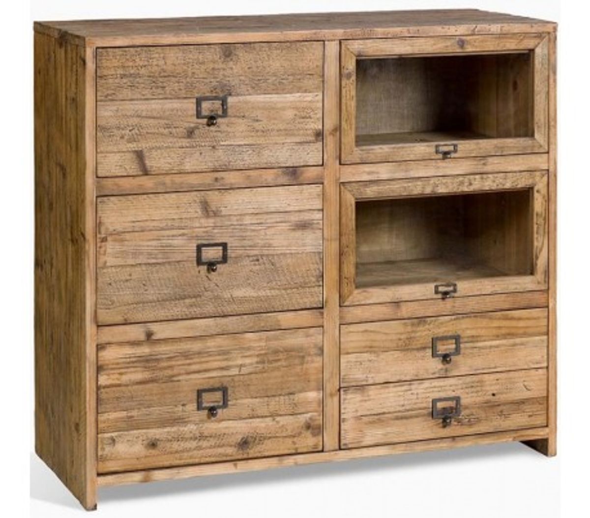 Sideboard i genanvendt fyrretræ B120 cm - Rustik natur