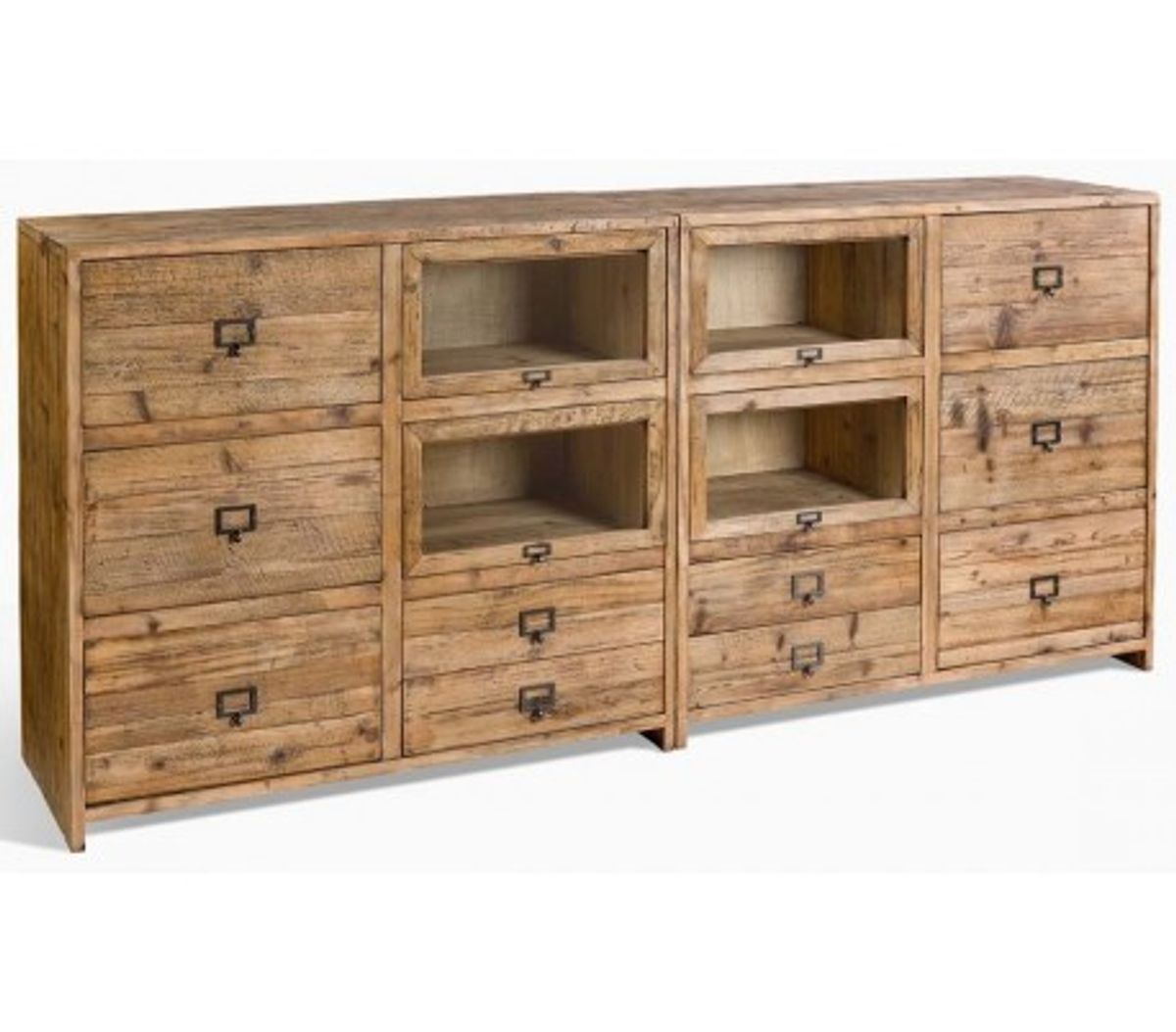 Sideboard i genanvendt fyrretræ B240 cm - Rustik natur