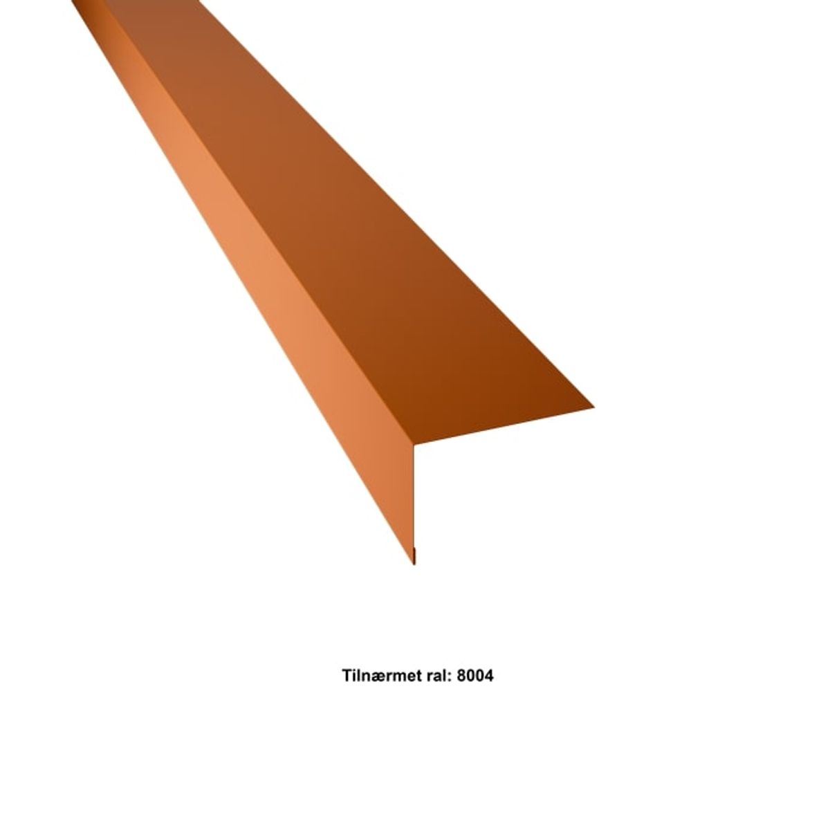 Sideinddækning. 70-100x2000 mm. - Teglrød - 20 års garanti (0,50)