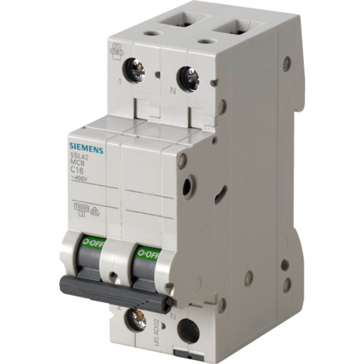 Siemens 5SL Automatsikring 1P+N 10kA 10kA 13A, grå