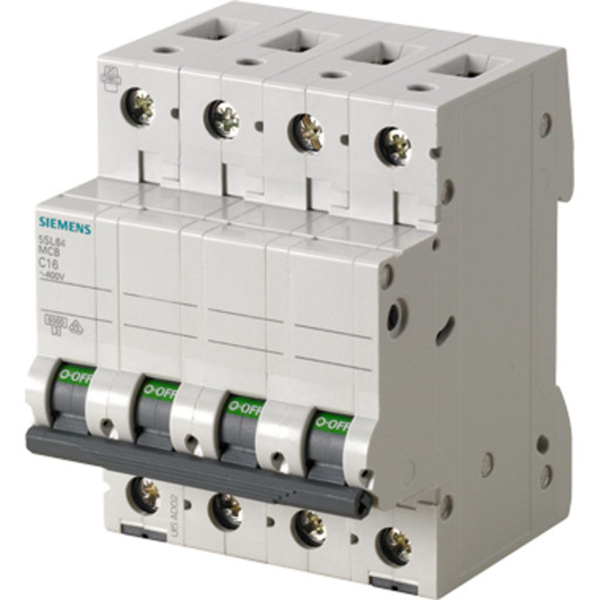 Siemens 5SL Automatsikring 3P+N 20A, grå