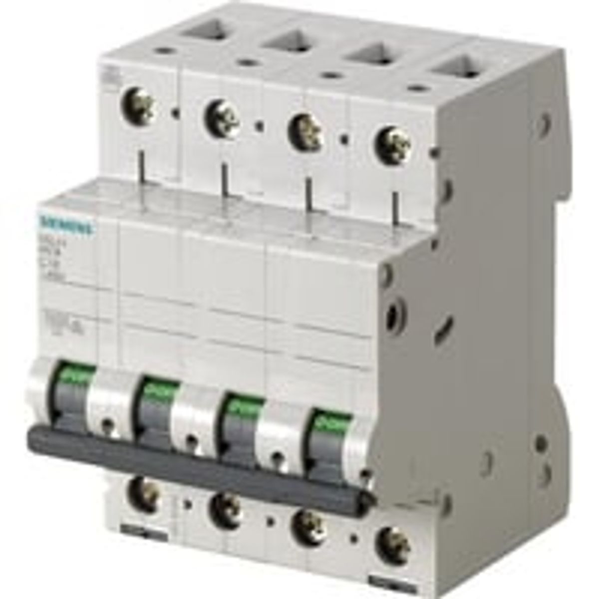 Siemens 5SL4 - Automatsikring, C 16A, 400Vac, 3P+N, 10kA, 4 modul