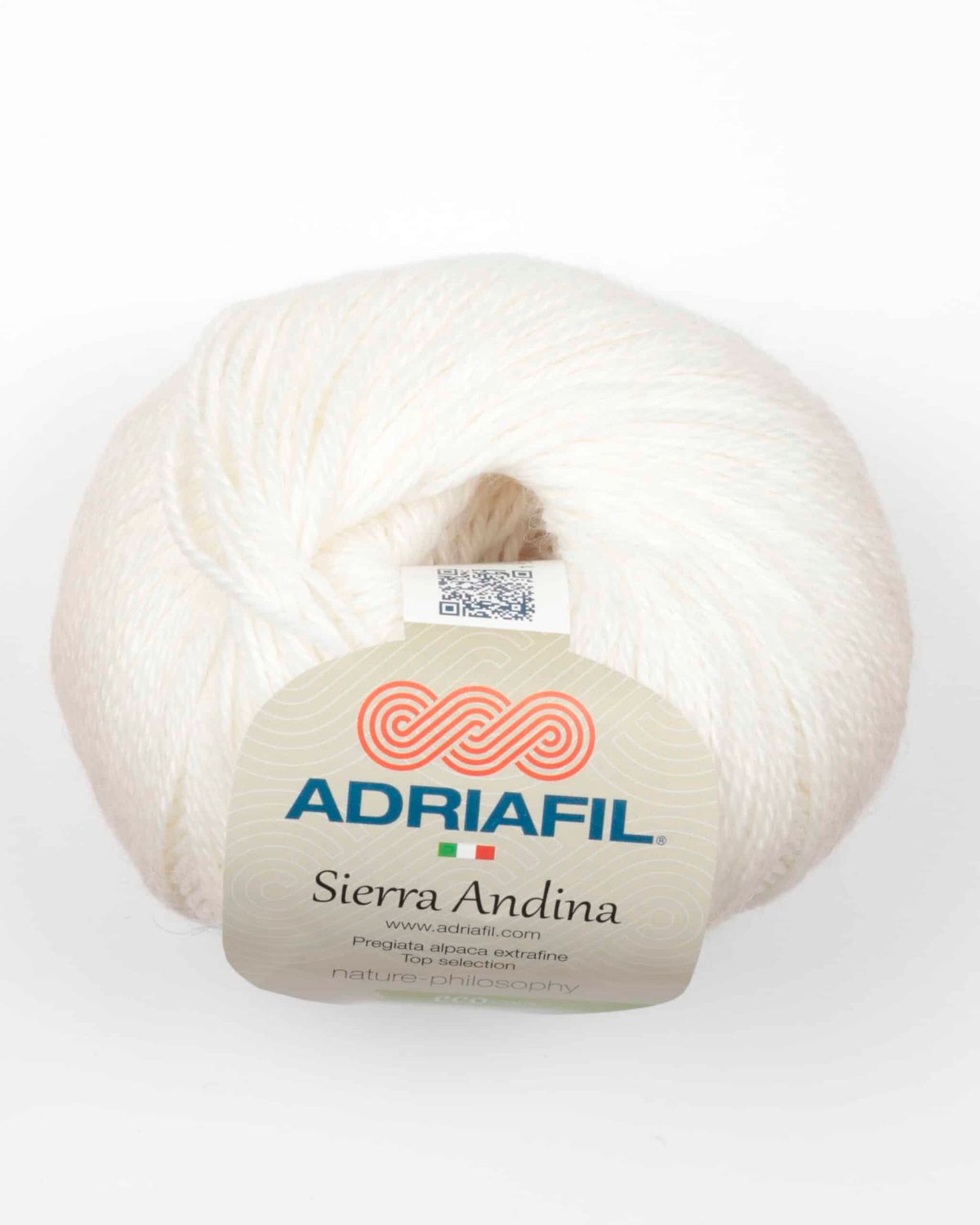 Sierra Andina fra Adriafil i flere farver - 02 Hvid - 100% Alpaka