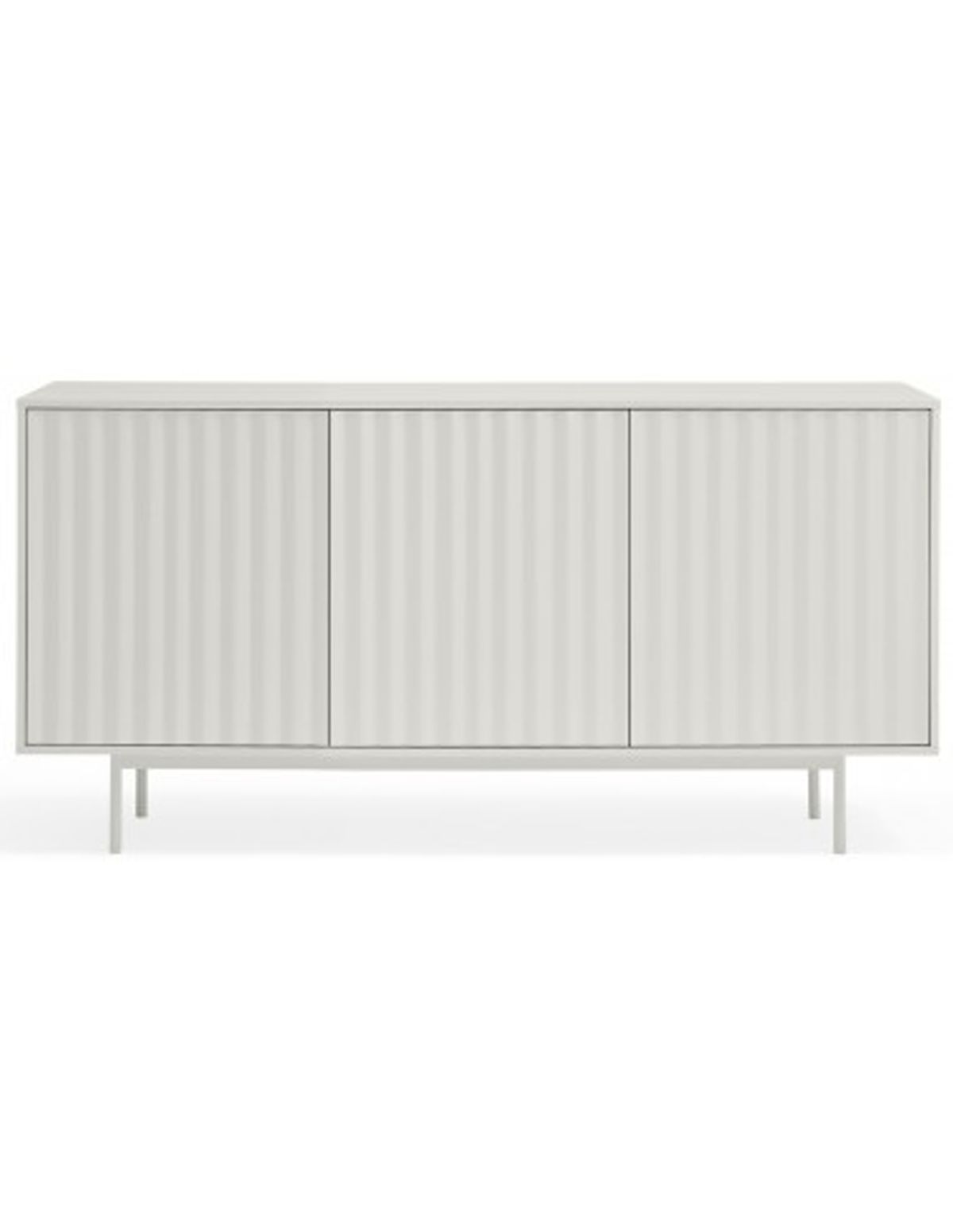 Sierra sideboard i metal og mdf finér B159 cm - Hvid/Hvid