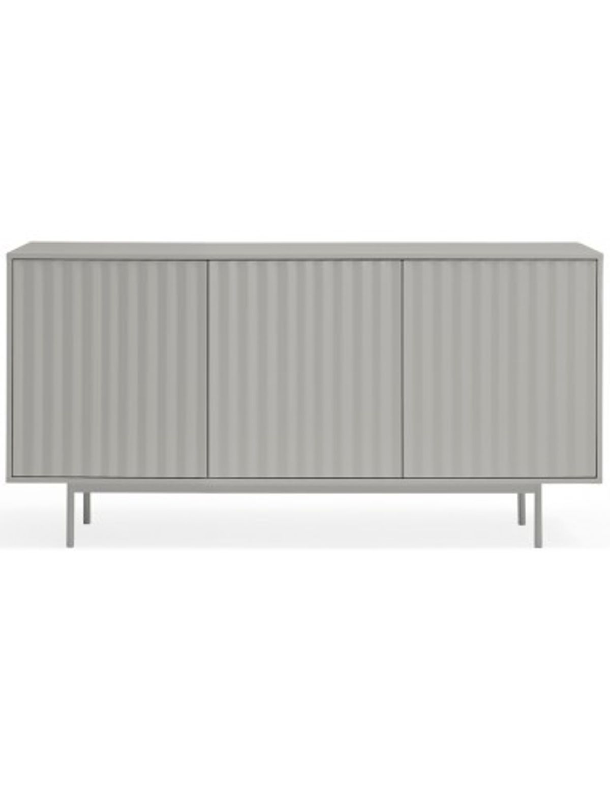 Sierra sideboard i metal og mdf finér B159 cm - Lysegrå/Lysegrå