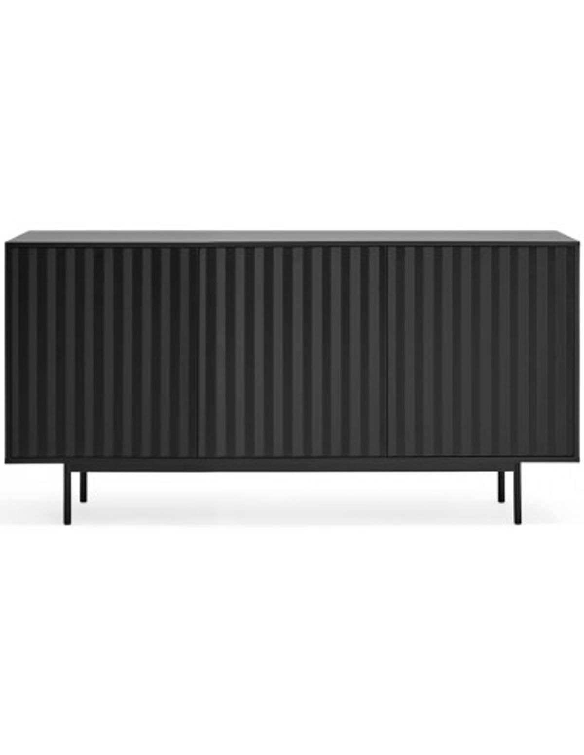 Sierra sideboard i metal og mdf finér B159 cm - Sort/Sort