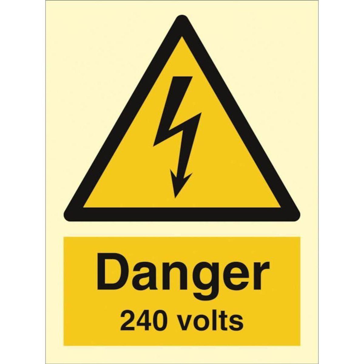 Sign IMO Danger 240 Volts 107036