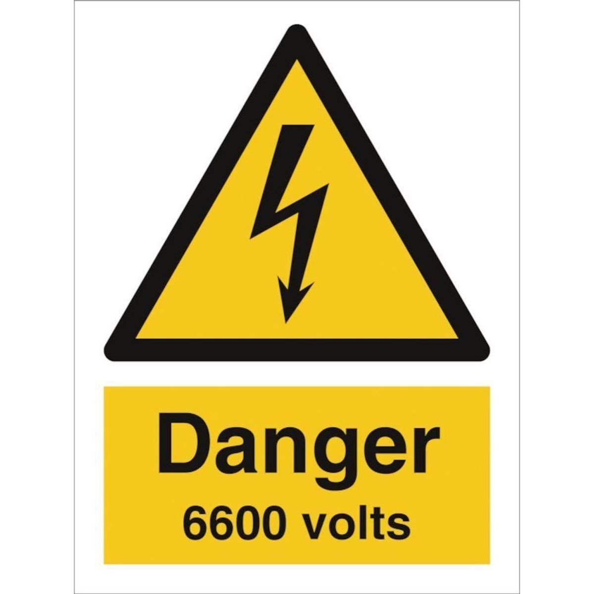 Sign IMO Danger 6600 volts 107056