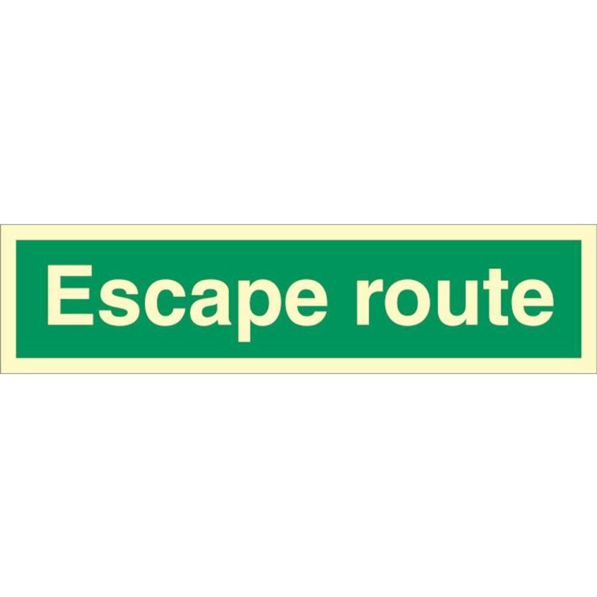 Sign IMO Escape route left 100111