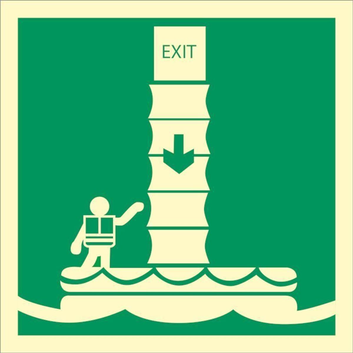 Sign IMO Evacuation chute