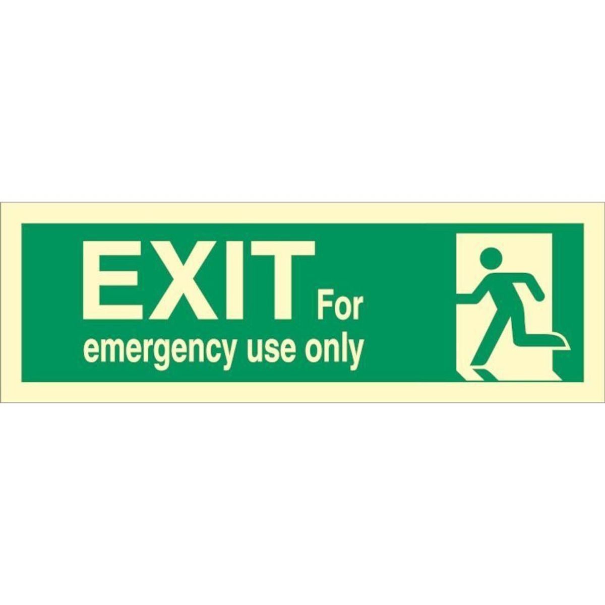 Sign IMO EXIT for emergency use only 100021