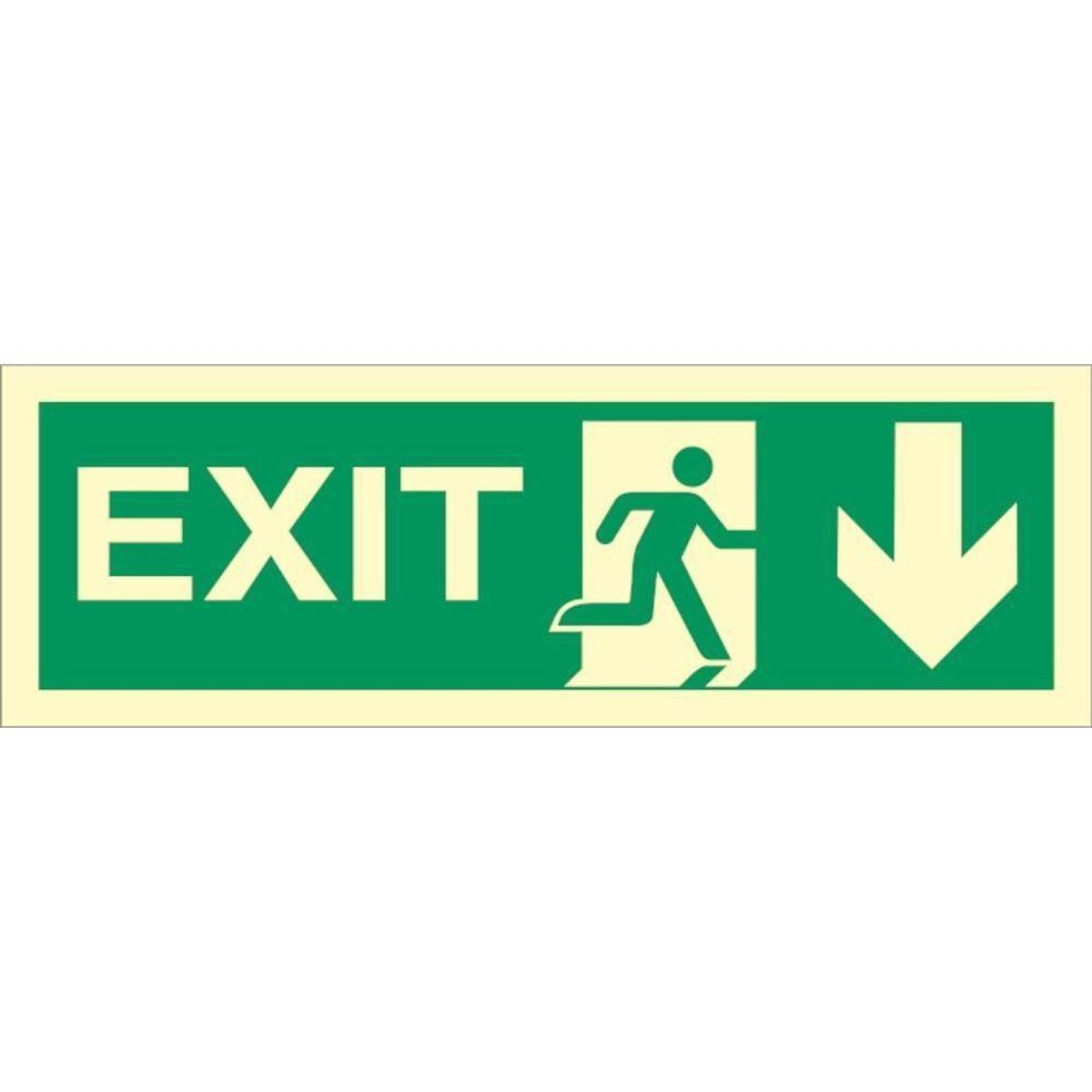 Sign IMO Exit right, arrow down