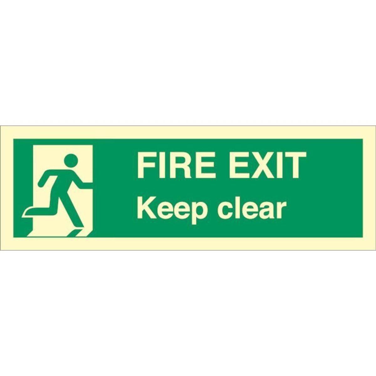 Sign IMO Fire exit keep clear 100113