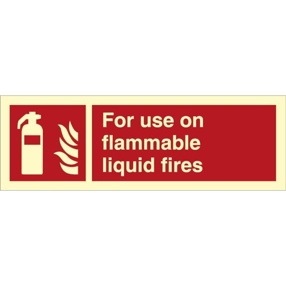 Sign IMO For use on flammable liquid fires 105029