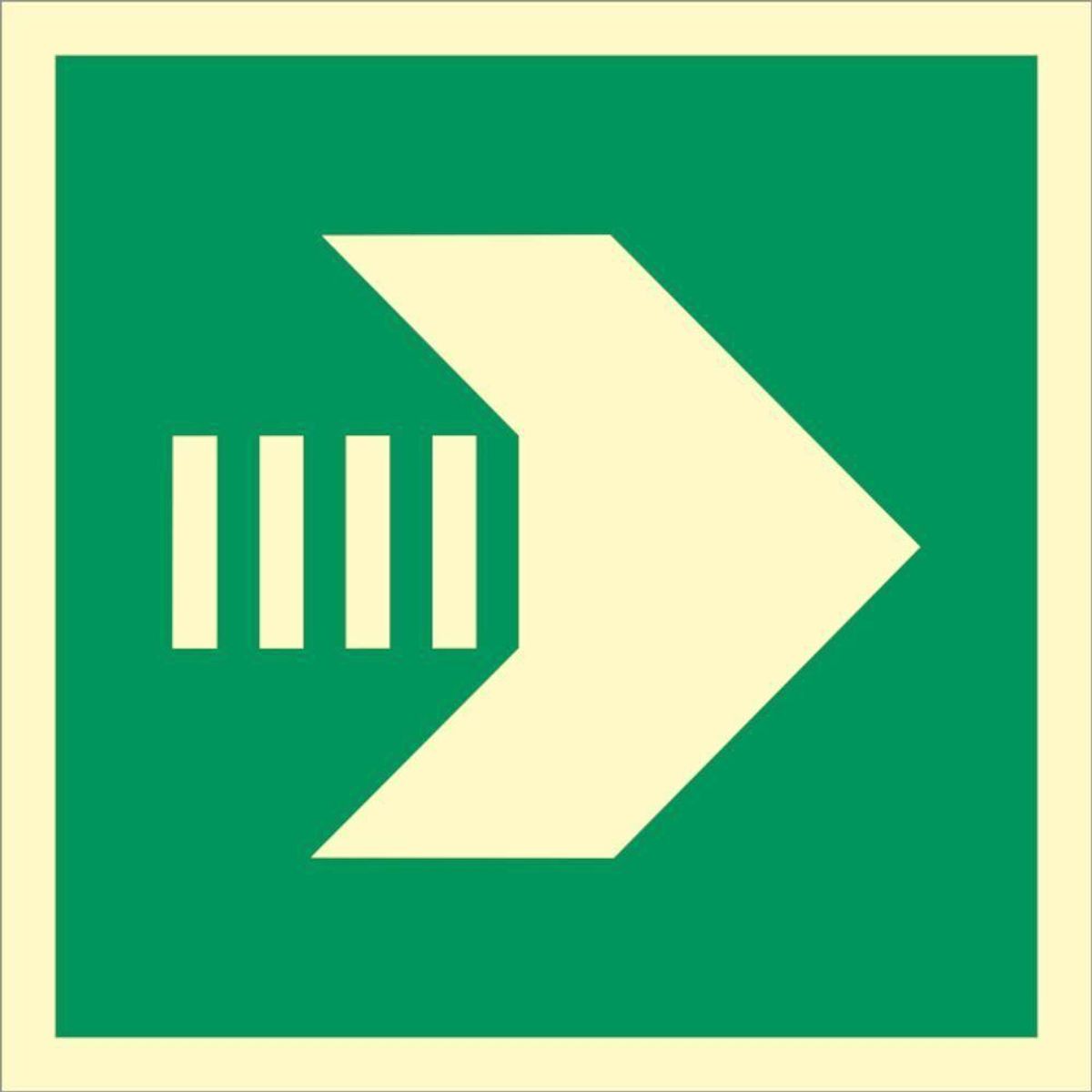 Sign IMO Horizontal/vertical arrow secondary escap