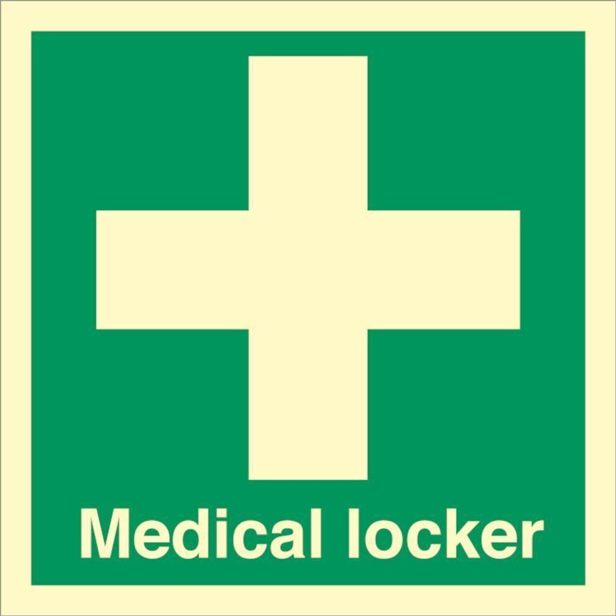 Sign IMO Medical locker