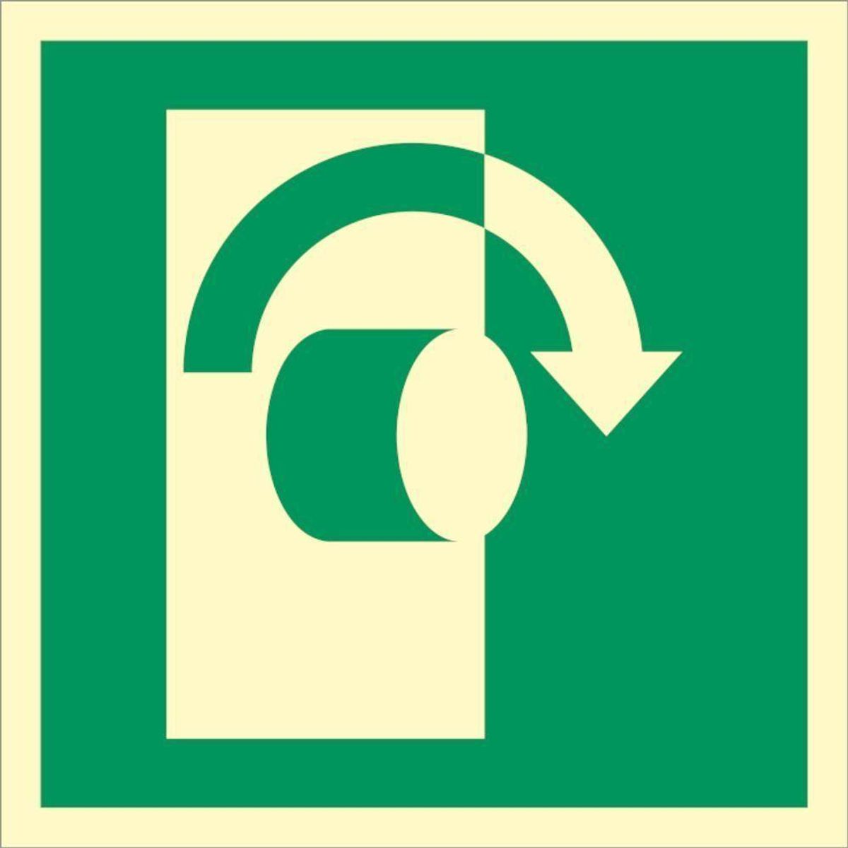 Sign IMO Turn clockwise to open