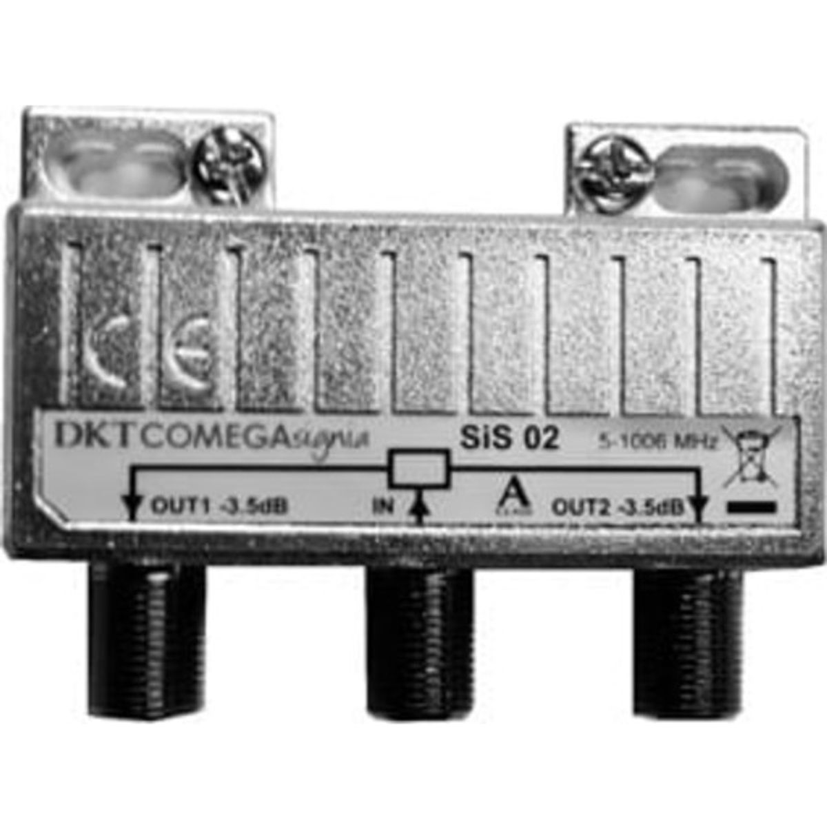 Signia Fordeler SIS 02 2-vejs, 3,4dB, Docsis 3,1, 5-1300MHz