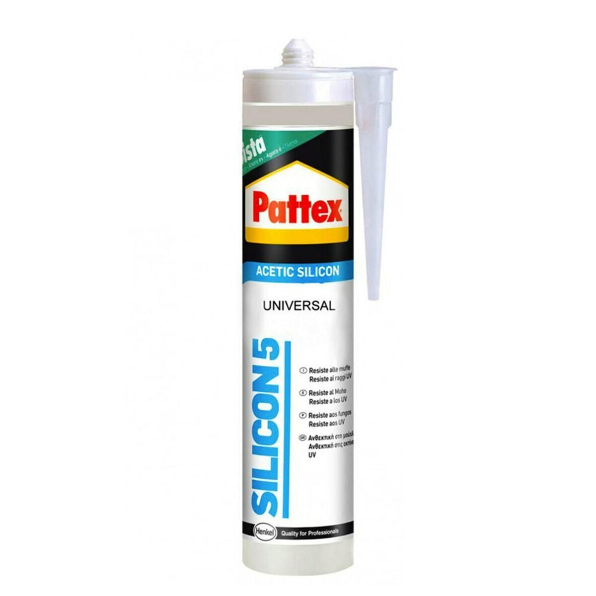 Silikone Pattex Silicon 5 Universal Gennemsigtig 280 ml