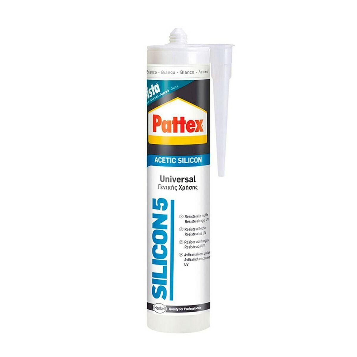 Silikone Pattex Silicon 5 Universal Hvid 280 ml