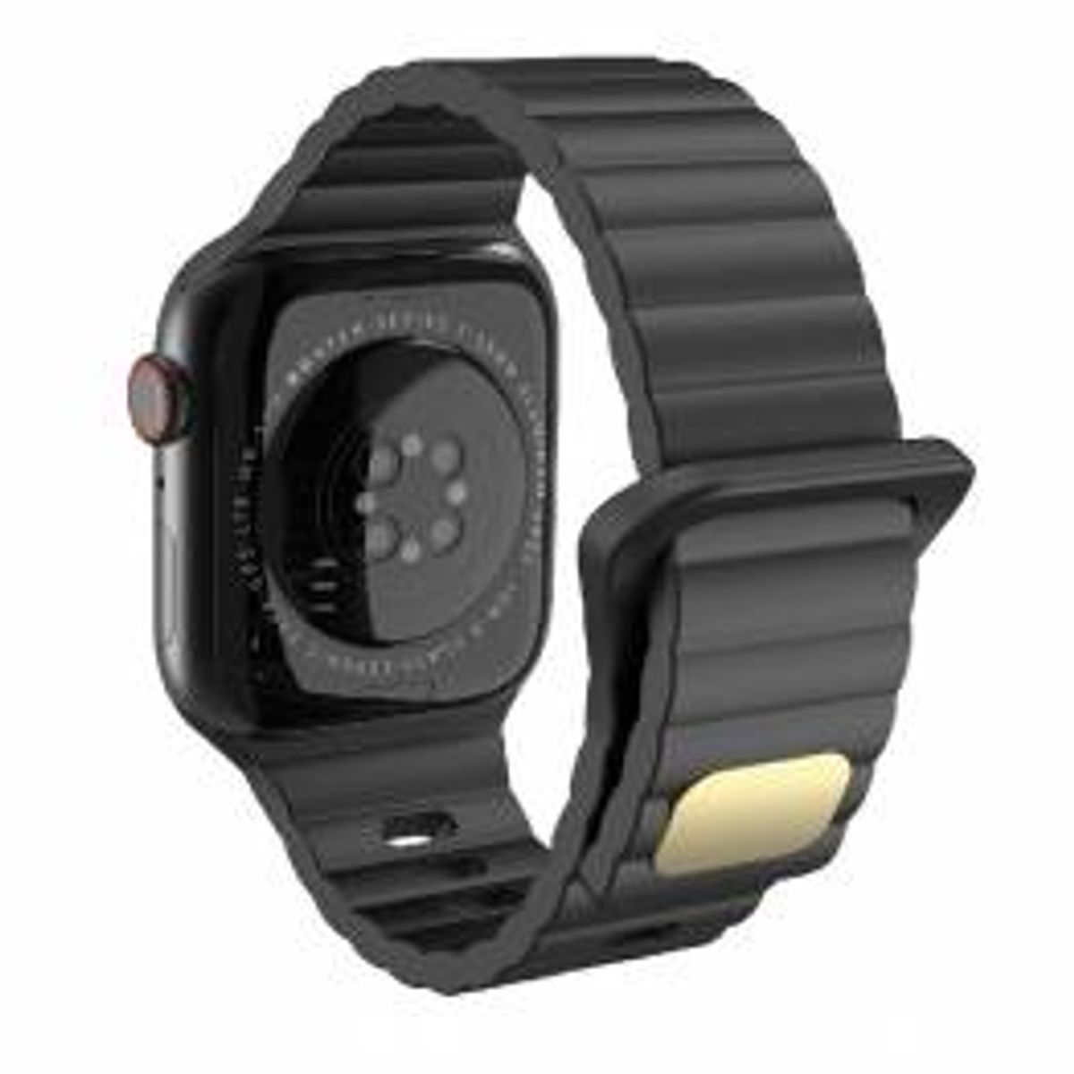 Silikone rem til Apple Watch Ultra samt 44/45/46/49mm - Sort