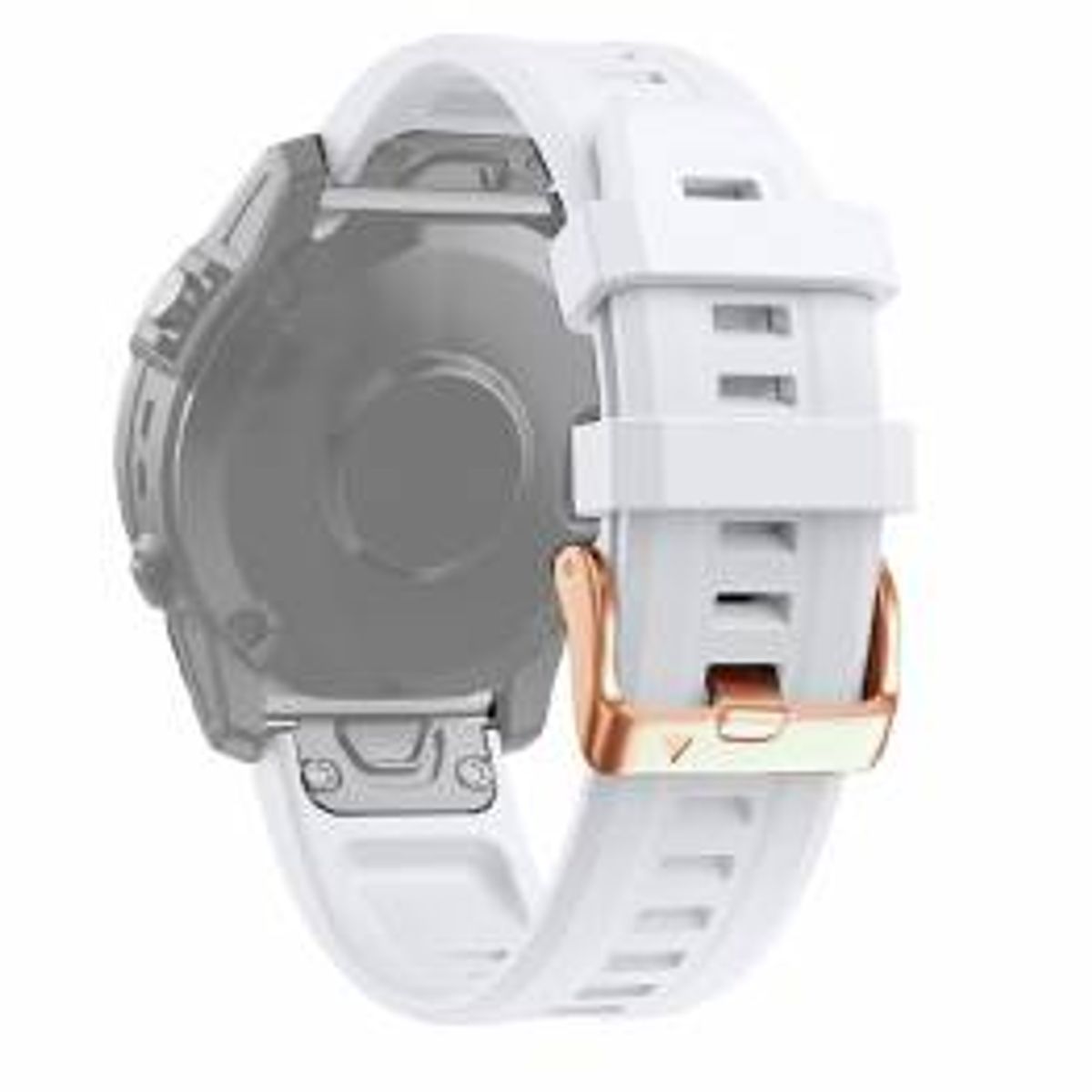 Silikone rem til Garmin Fenix 7S / 6S / 5S - 20mm - Hvid