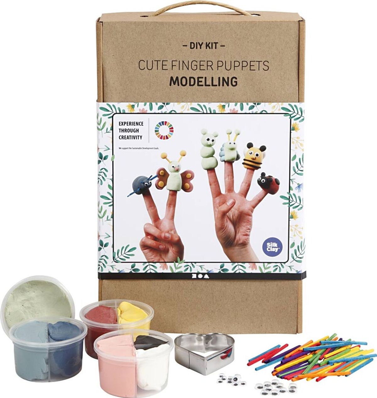 Silk Clay - Diy Kit - Søde Fingerdukker