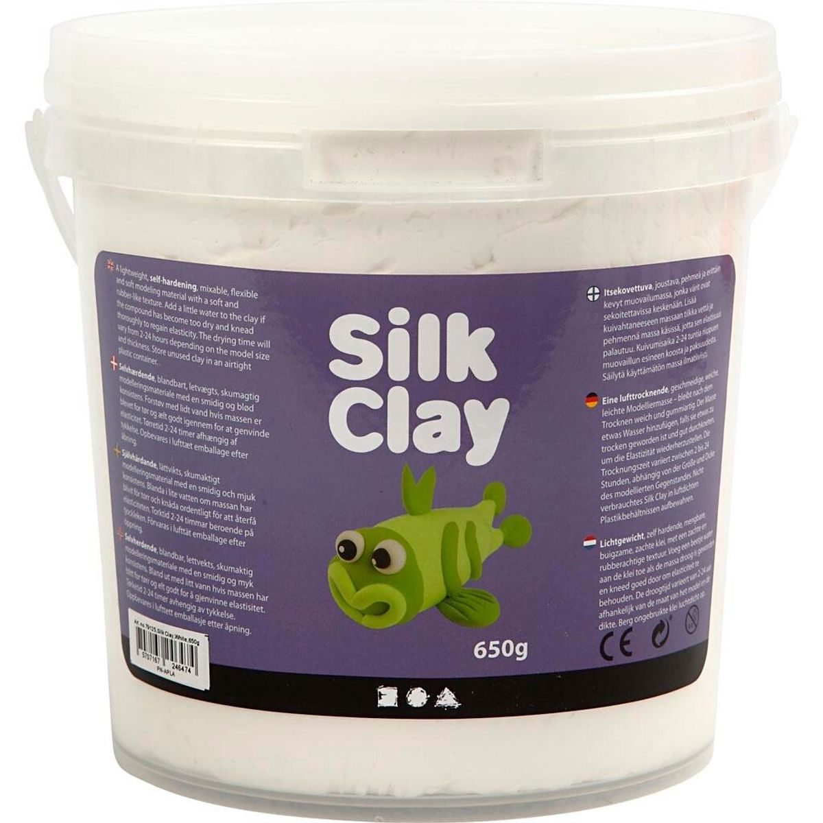 Silk Clay, hvid, 650 g