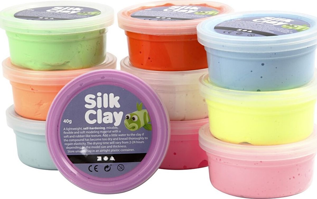 Silk Clay - Modellervoks Sæt - Standard 10x40 G