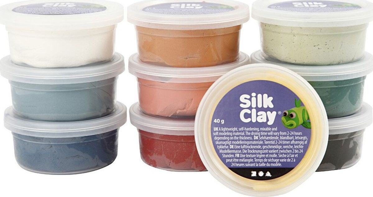 Silk Clay - Modellervoks Sæt - Støvede Farver