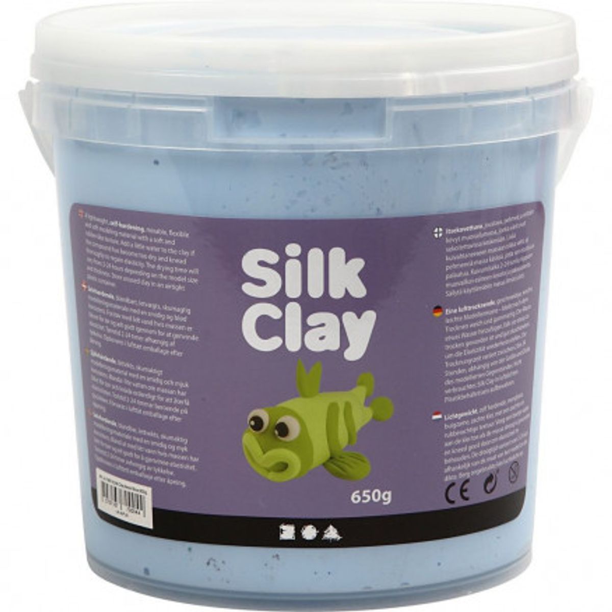 Silk Clay ®, neon blå, 650 g/ 1 spand