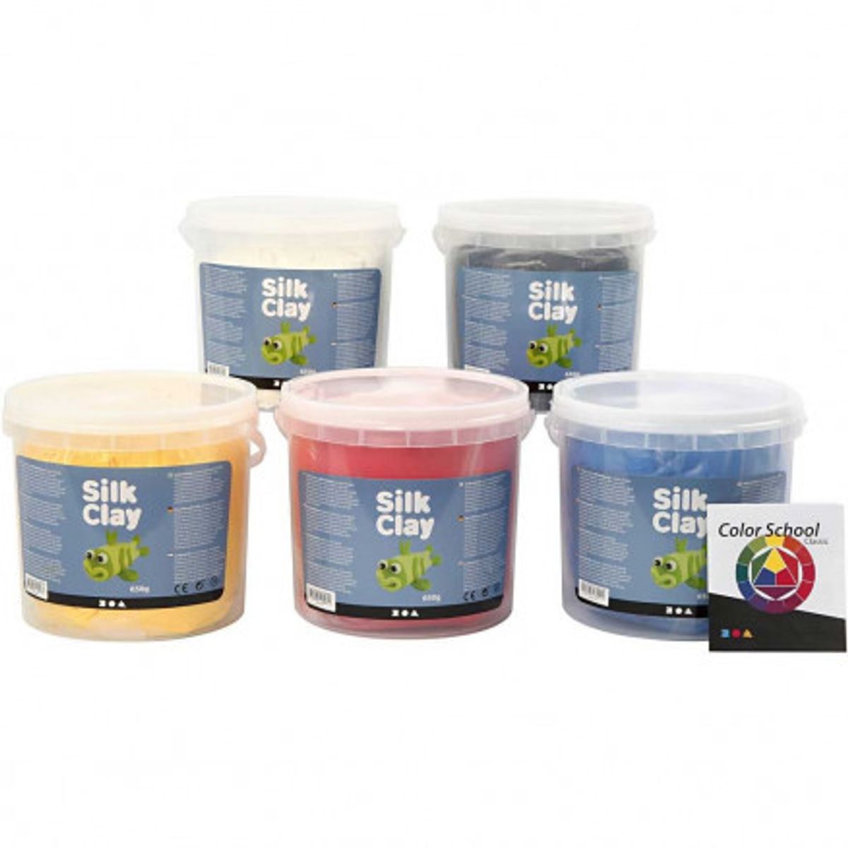 Silk Clay ®, primærfarver, 5x650 g/ 1 pk.