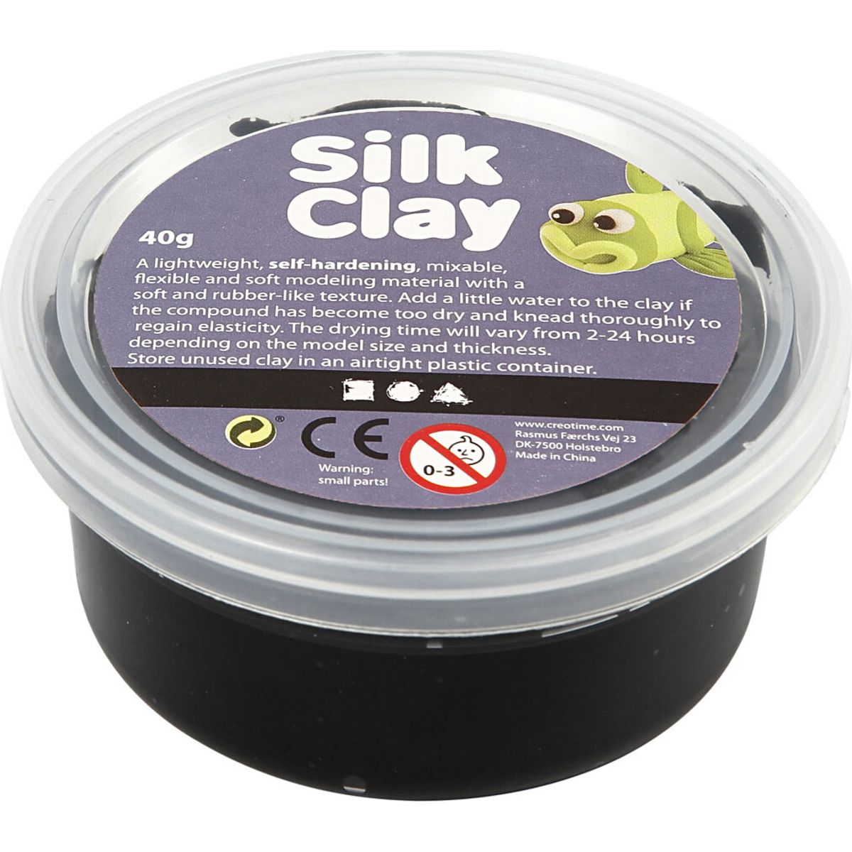 Silk Clay - Sort - Modellervoks - 40 G