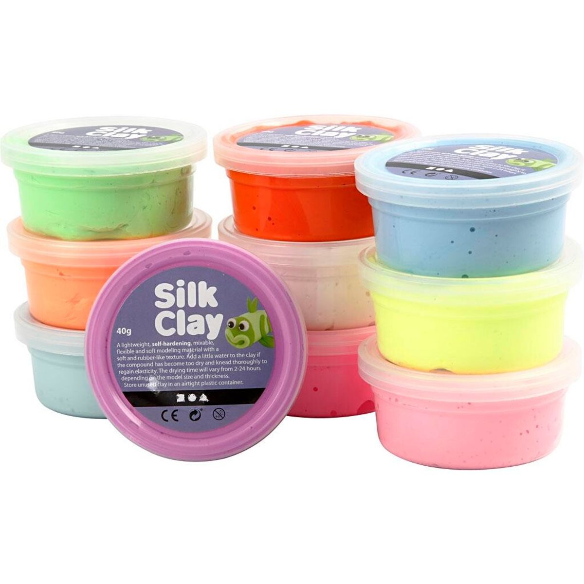 Silk Clay - sortiment, 10 x 40 g.