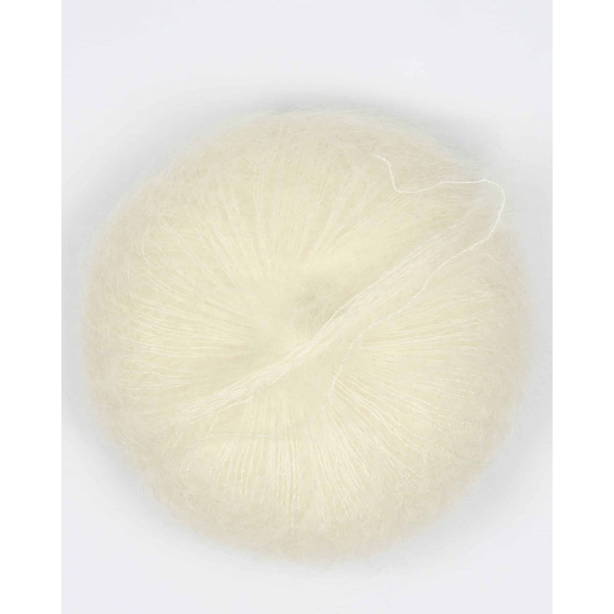 Silk Kid Mohair fra Hjertegarn i mange farver - 1001 Råhvid - 28% Silke, 72% Mohair