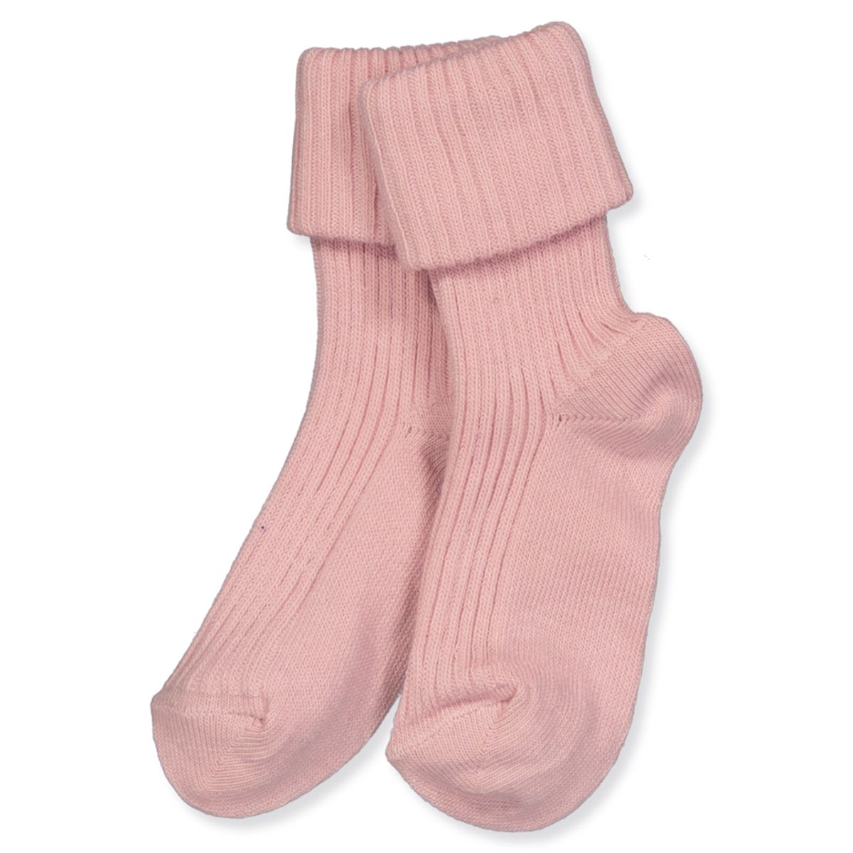 Silver pink rib babystrømper (15-16)