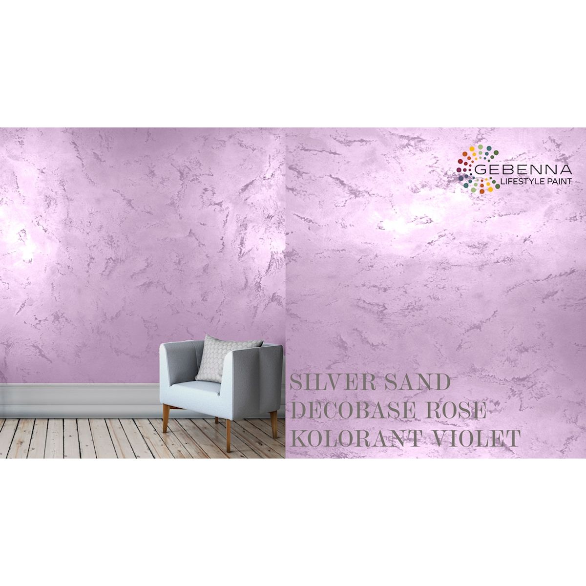 Silver Sand + Decobase Rose + Kolorant Violet