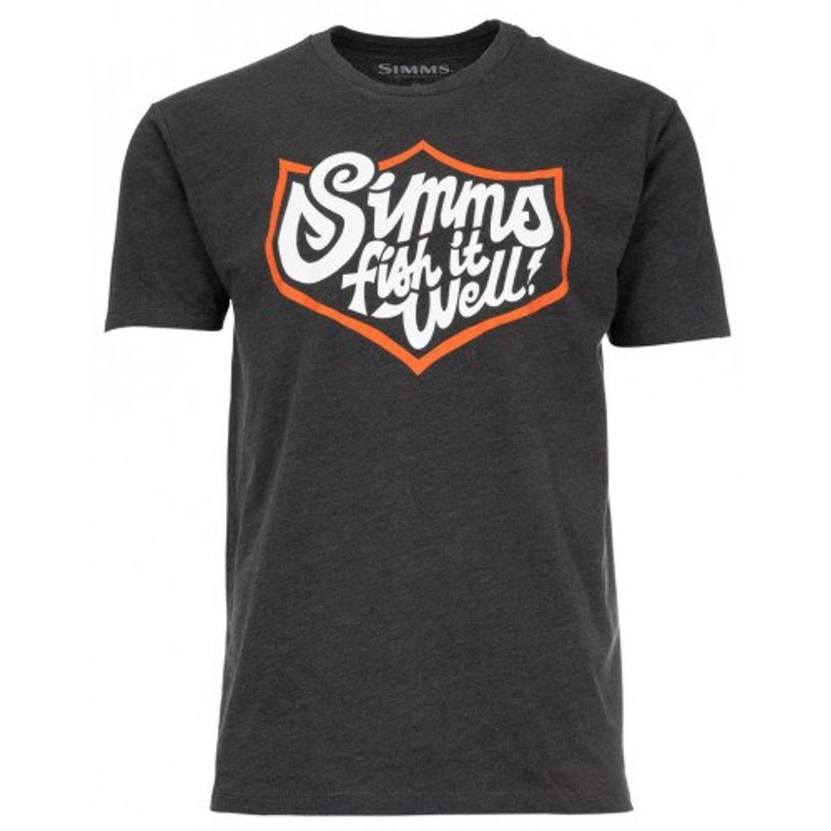 Simms Fish it Well Badge T-shirt Charcoal Heather