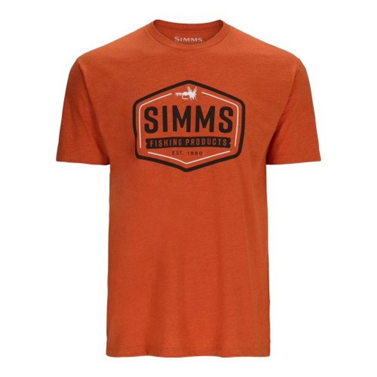 Simms Fly Patch T-Shirt Adobe Heather