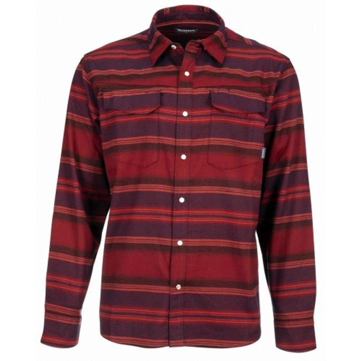 Simms Gallatin Flannel Skjorte Auburn Red Stripe